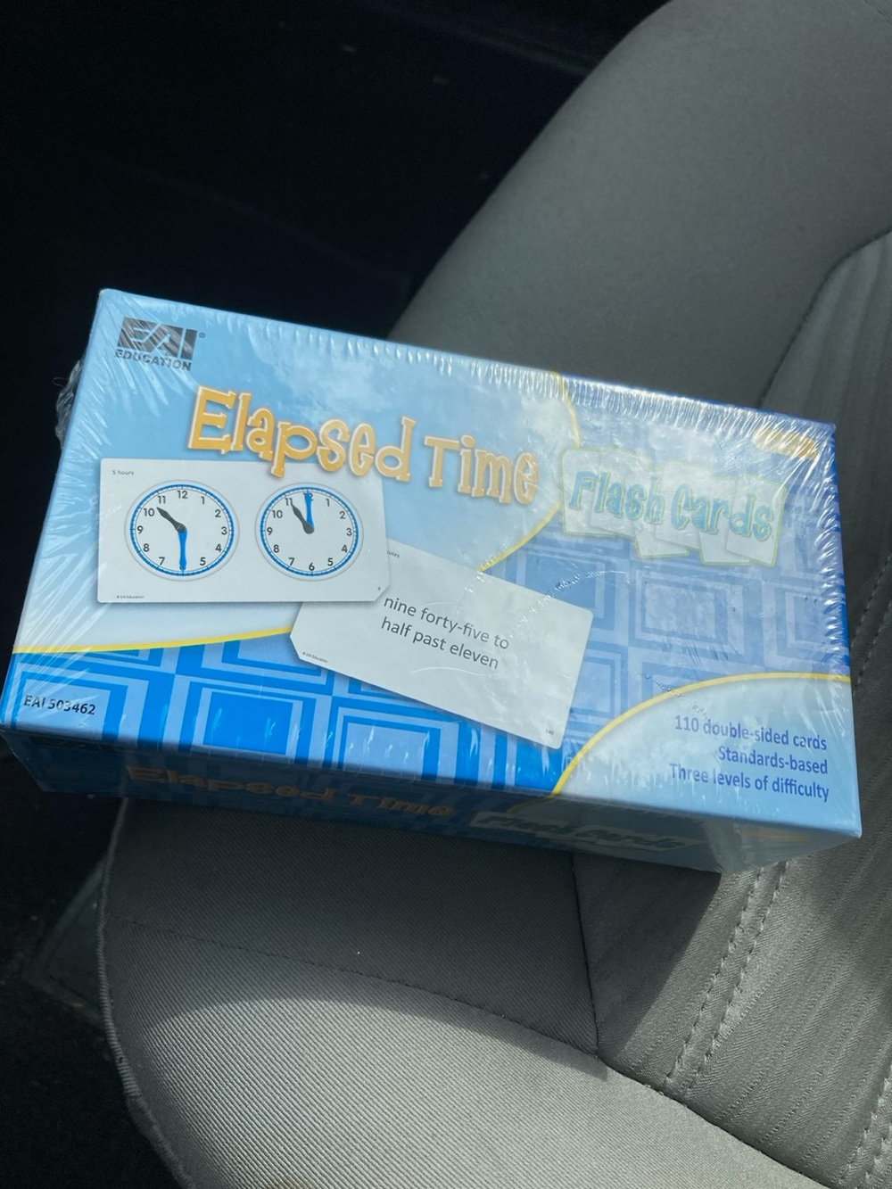 NWT Elapsed Time Flash Cards set EAI Education calculating time between 2 events
